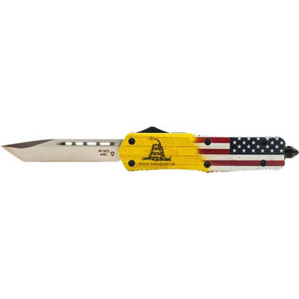 TEMPLAR KNIFE LARGE OTF DON'T TREAD ON ME 3.5" SILVER TANTO