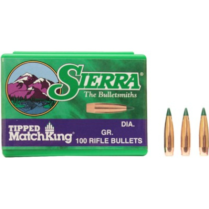 SIERRA BULLETS 6.5MM .264 130GR TIPPED MATCH KING 100CT
