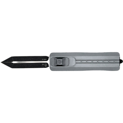 TEMPLAR KNIFE SMALL OTF SIDE SLIDER 2.75" GREY BLK DGGR D2!